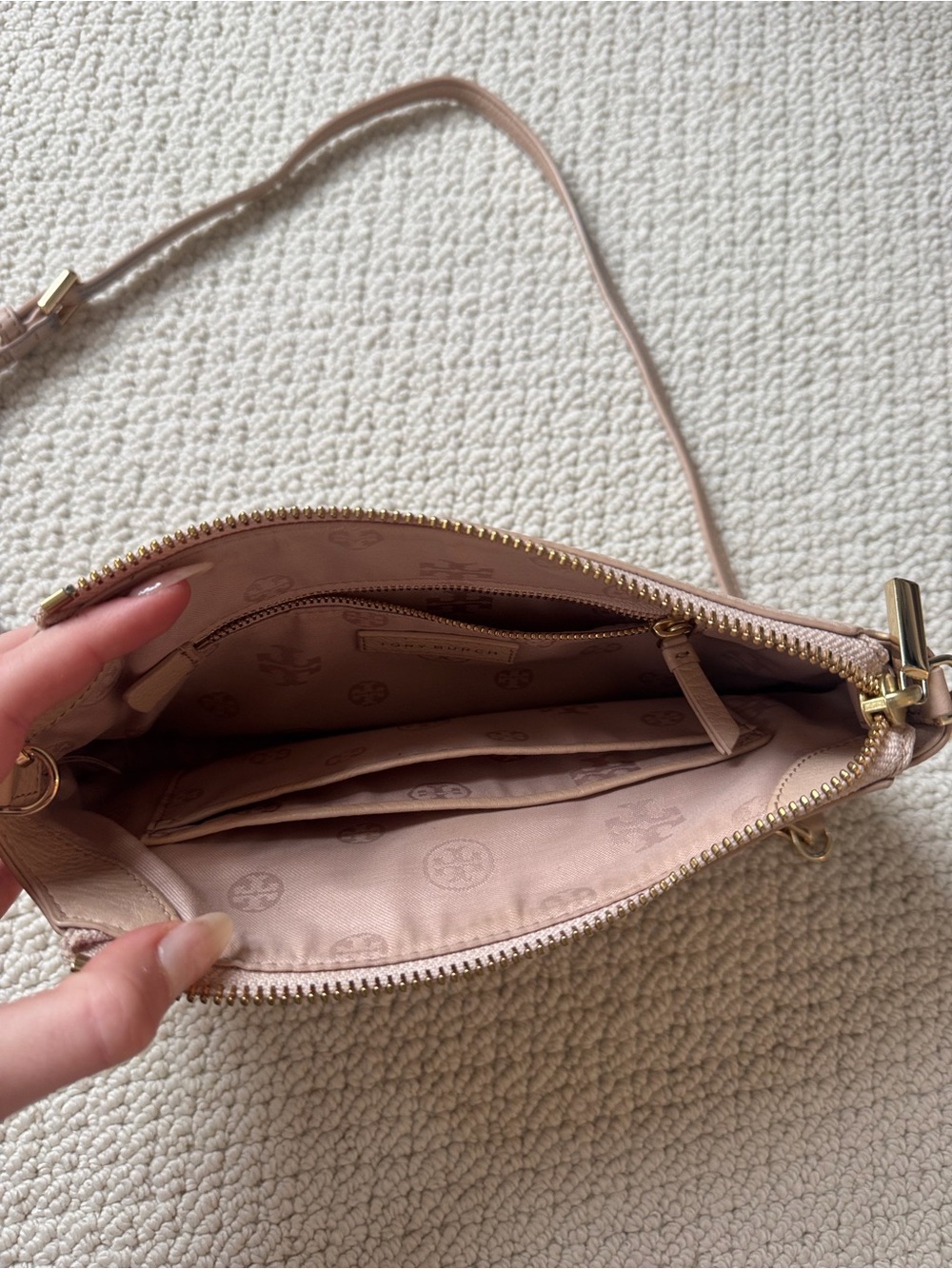 Tory Burch Pale Pink / neutral Crossbody Bag